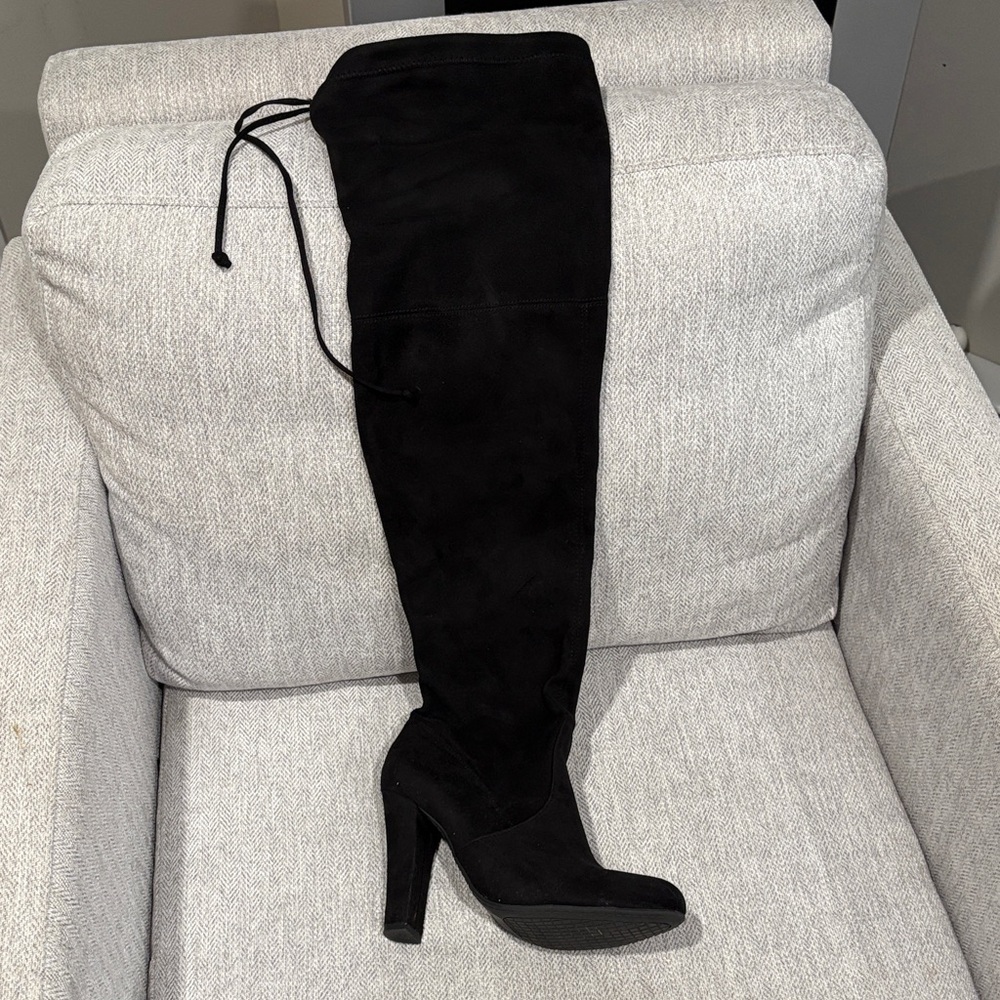 Steve Madden Black Over-the-Knee Suede Boots